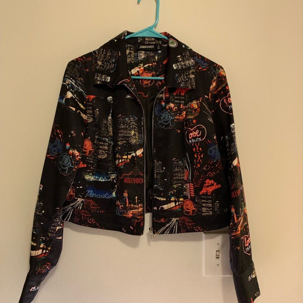 Dolls kill city scape neon jacket